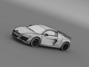 audi r8 lmx 2014 3D Model