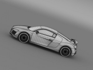 audi r8 lmx 2014 3D Модель