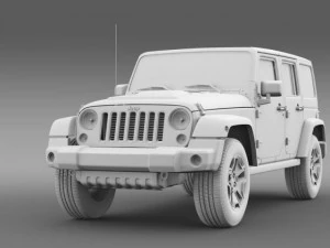 jeep wrangler unlimited rubicon x 2014 3D Model