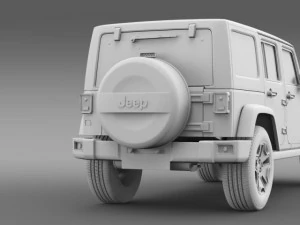 jeep wrangler unlimited rubicon x 2014 3D Model