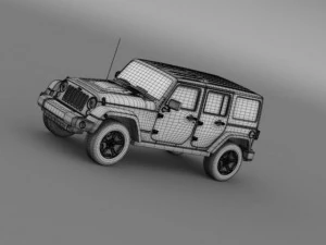 jeep wrangler unlimited rubicon x 2014 3D Model