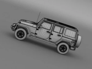 jeep wrangler unlimited rubicon x 2014 3D Model