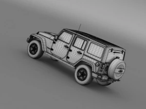 jeep wrangler unlimited rubicon x 2014 3D Model