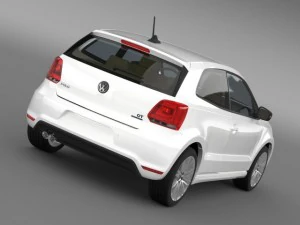 volkswagen polo bluegt 3d 20092013 3D Model