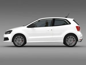 volkswagen polo bluegt 3d 20092013 3D Model