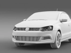 volkswagen polo bluegt 3d 20092013 3D Model