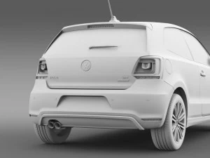 volkswagen polo bluegt 3d 20092013 3D Model