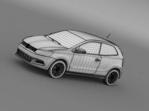 volkswagen polo bluegt 3d 20092013 3D Model