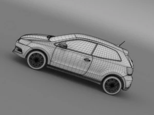 volkswagen polo bluegt 3d 20092013 3D Model