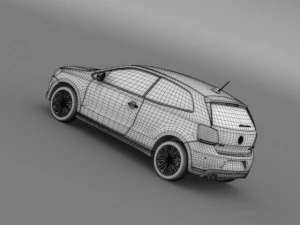 volkswagen polo bluegt 3d 20092013 3D Model