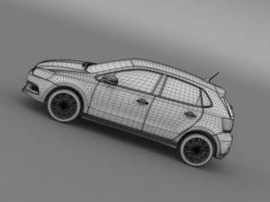 volkswagen polo bluegt 5d 20092013 Model 3D