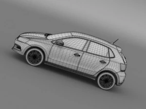 volkswagen polo bluegt 5d 20092013 3D Model