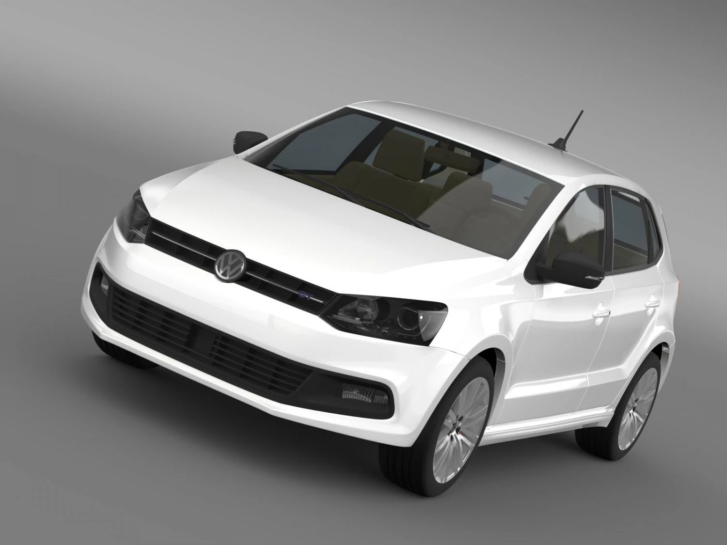 volkswagen polo bluegt 5d 2014 3D Model .c4d .max .obj .3ds .fbx .stl .blend 