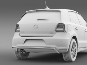volkswagen polo bluegt 5d 2014 3D Model