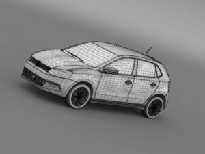 volkswagen polo bluegt 5d 2014 3D Model