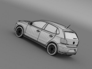 volkswagen polo bluegt 5d 2014 3D Model