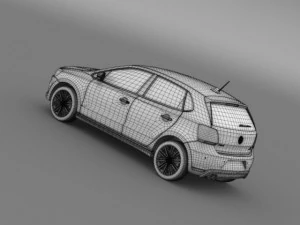 volkswagen polo bluegt 5d 2014 3D Model