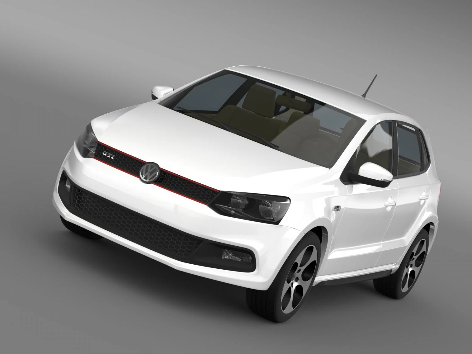 volkswagen polo gti 5d 20092013 3D Model .c4d .max .obj .3ds .fbx .stl .blend 