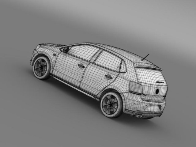 volkswagen polo gti 5d 20092013 3D Model in Kucuk Arabalar 3DExport