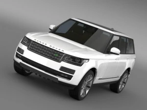 Range Rover автобіографія чорний l405 2014 3D Модель