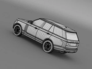 range rover autobiography black l405 2014 3D Model