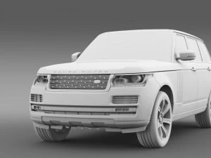 range rover autobiography black lwb l405 3D Model