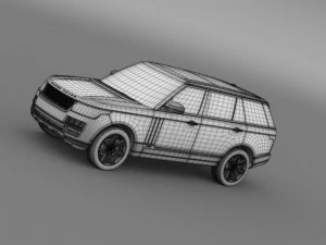 range rover autobiography black lwb l405 3D Model