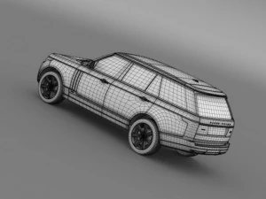 range rover autobiography black lwb l405 3D Model