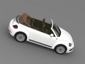 karmann beetle cabrio 2014 3D मॉडल