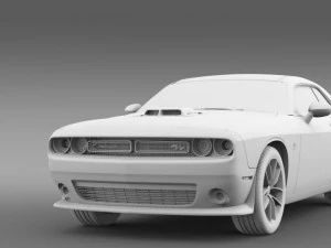 dodge challenger 392 hemi scat pack shaker lc 2015 3D Model