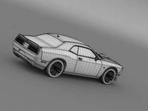 dodge challenger 392 hemi scat pack shaker lc 2015 3D Model