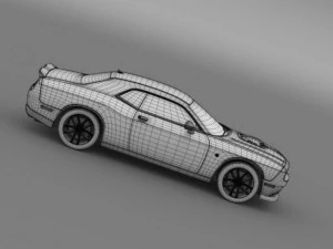 dodge challenger 392 hemi scat pack shaker lc 2015 3D Model