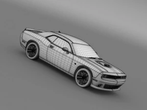 dodge challenger 392 hemi scat pack shaker lc 2015 3D Model