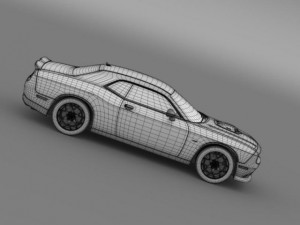 dodge challenger rt shaker lc 2015 3D Model
