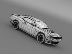 dodge challenger rt shaker lc 2015 3D Model