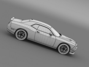 dodge challenger sxt lc 2015 Modelo 3D