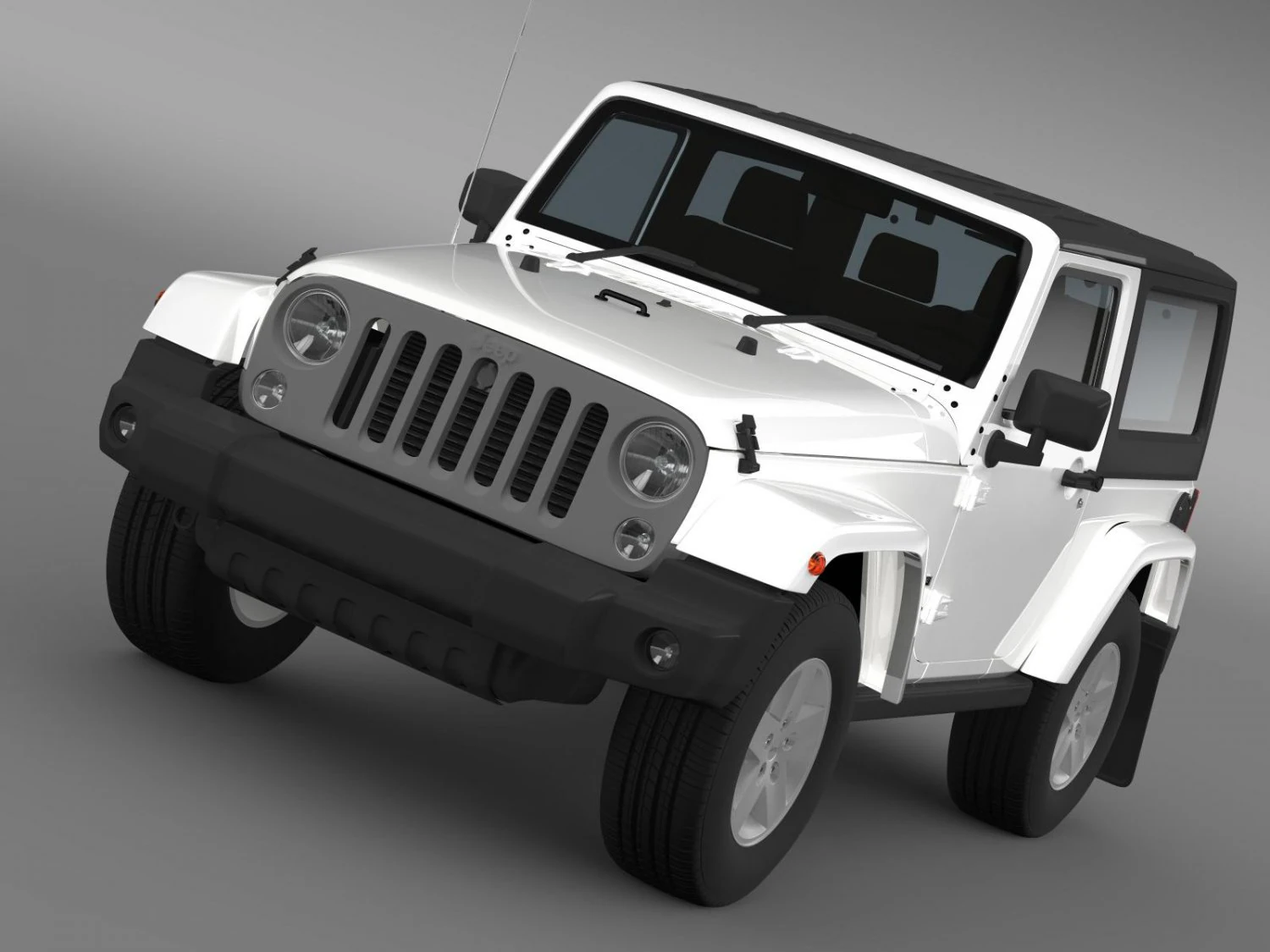 jeep wrangler freedom 2014 3D Model .c4d .max .obj .3ds .fbx .stl .blend 