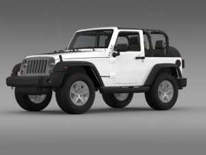 jeep wrangler mountain 2012 3D 模型