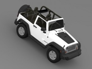 jeep wrangler mountain 2012 3D 模型