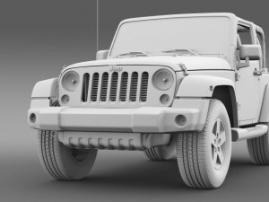 jeep wrangler mountain 2012 3D 模型