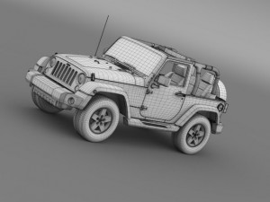 jeep wrangler mountain 2012 3D 模型