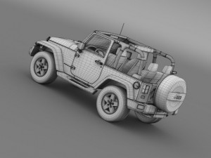 jeep wrangler mountain 2012 3D 模型