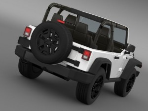 jeep wrangler willys 2014 Modelo 3D