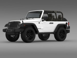 jeep wrangler willys 2014 Modelo 3D