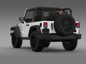 jeep wrangler willys 2014 Modelo 3D