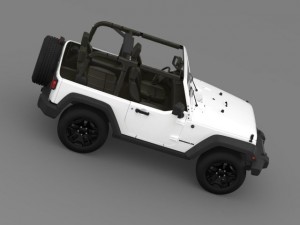 jeep wrangler willys 2014 Modelo 3D