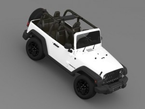 jeep wrangler willys 2014 Modelo 3D