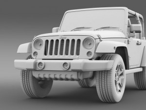 jeep wrangler willys 2014 Modelo 3D
