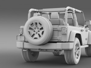jeep wrangler willys 2014 Modelo 3D