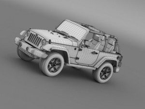 jeep wrangler willys 2014 Modelo 3D